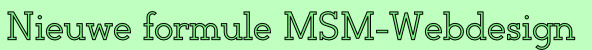 Nieuwe formule MSM-Webdesign